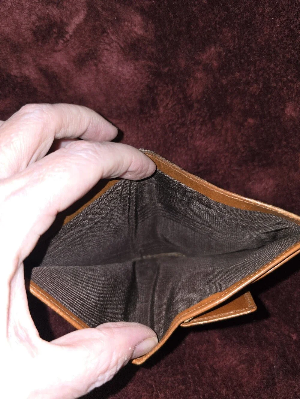 Lancel Vintage Canvas And Leather Bifold Mens Wallet